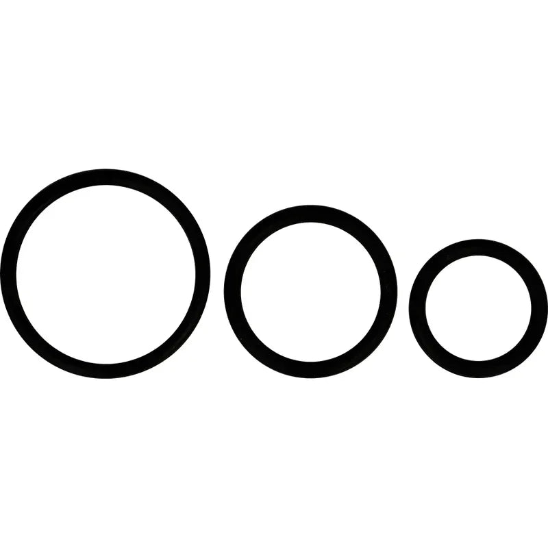 OHMAMA - SET AUS 3 SCHWARZEN SILIKONRINGEN - Vanelion Paradise