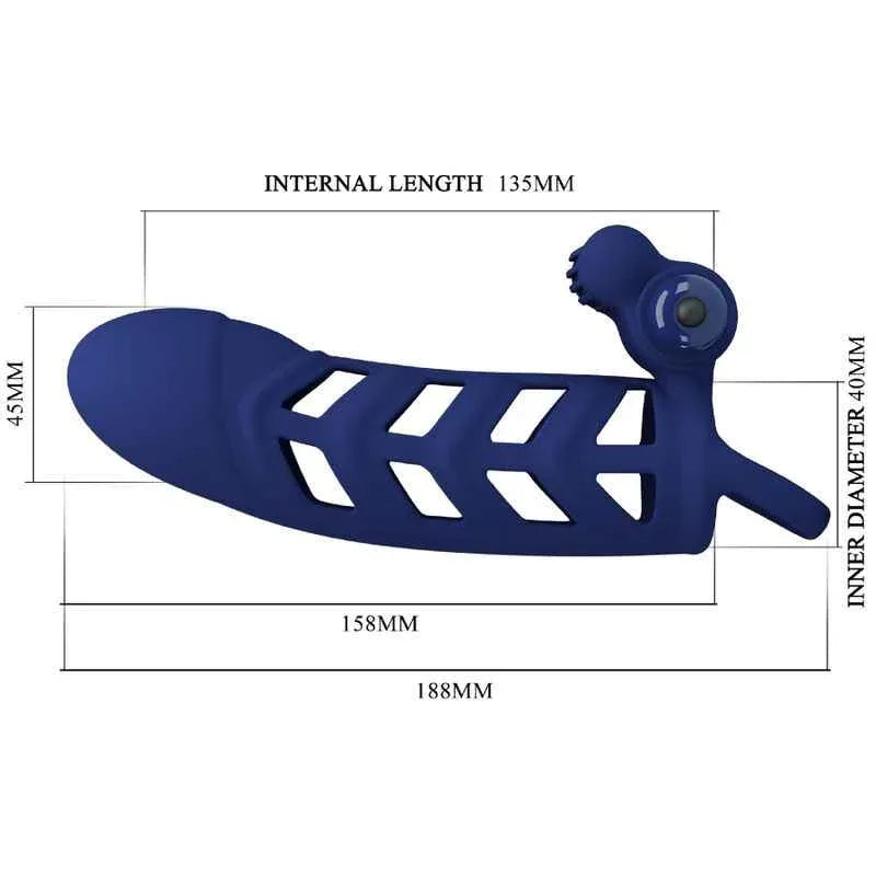 PRETTY LOVE - ALTAF VIBRATORRING MIT SILIKONHÜLLE BLAU - Vanelion Paradise