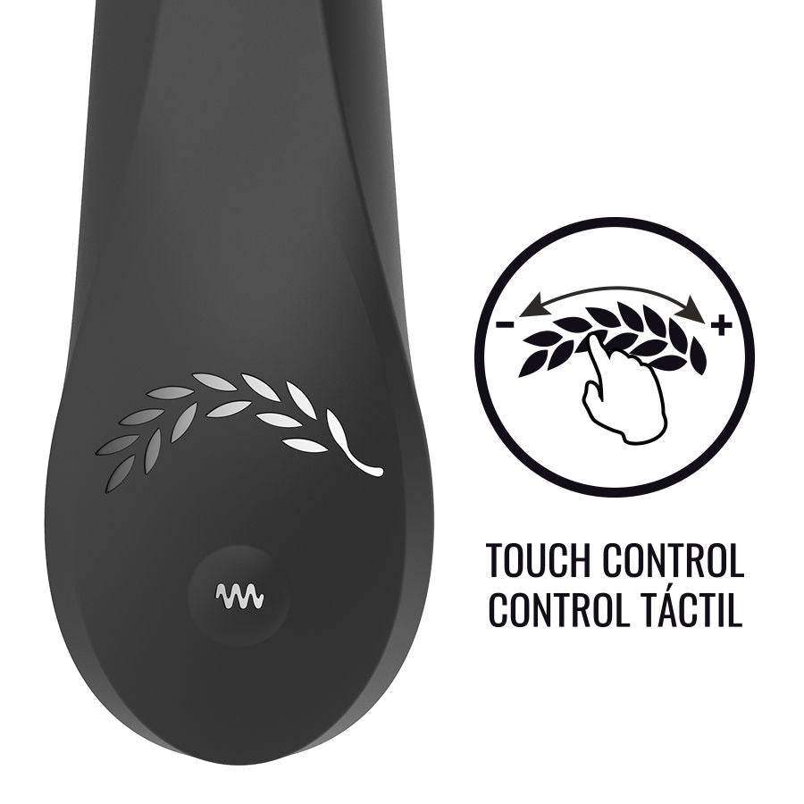 Black Silver Kean Vibrator – Luxus Touch-Steuerung & Silikon, USB, 10 Modi - Vanelion Paradise