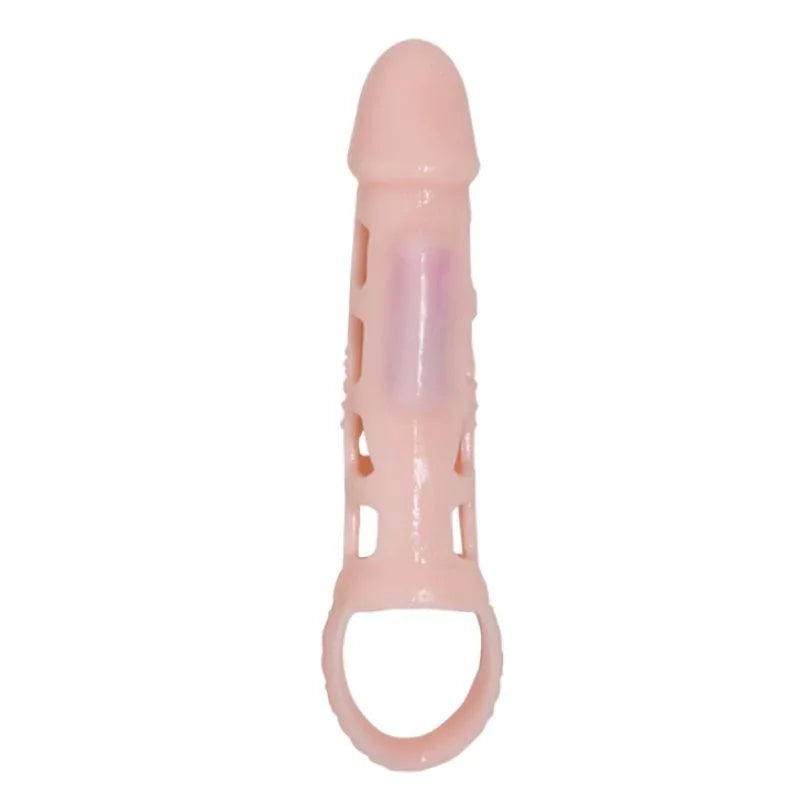 BAILE - PENIS EXTENDER COVER MIT VIBRATION UND NATÜRLICHEM GURT 13.5 CM - Vanelion Paradise
