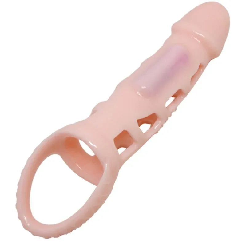 BAILE - PENIS EXTENDER COVER MIT VIBRATION UND NATÜRLICHEM GURT 13.5 CM - Vanelion Paradise